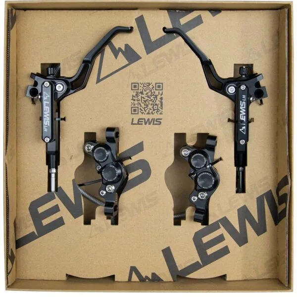 Lewis LH4 Axial Cylinder 4 Pistons Hydraulic Disc Brake Black
