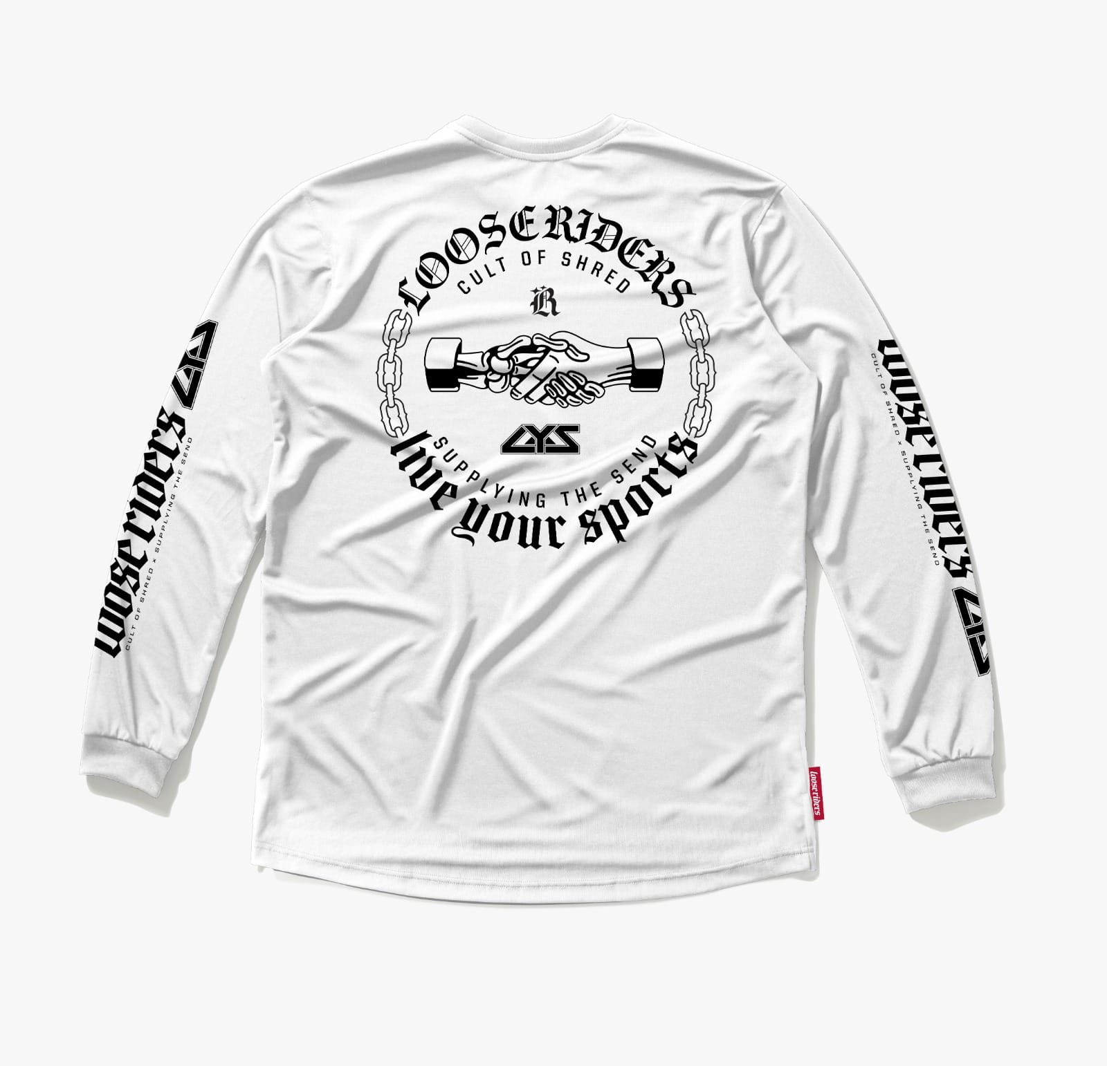 "NEW" LOOSE RIDERS X LIVE YOUR SPORTS Jersey Longsleeve WHITE EDITION