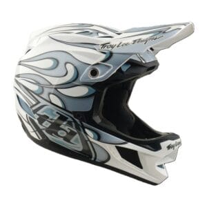 Troy Lee Designs D4 Composite MIPS Helmet, Torched White / Silver 2026 colection